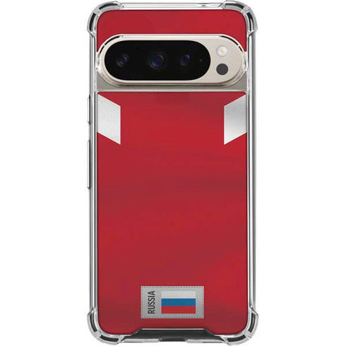 Russia Soccer Flag Pixel 9 Pro XL Clear Case